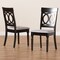 Baxton Studio Lucie Modern and Contemporary Grey Fabric and Espresso Brown Finished Wood 2-Piece Dining Chair Set 176-10538-Zoro - alternate 4